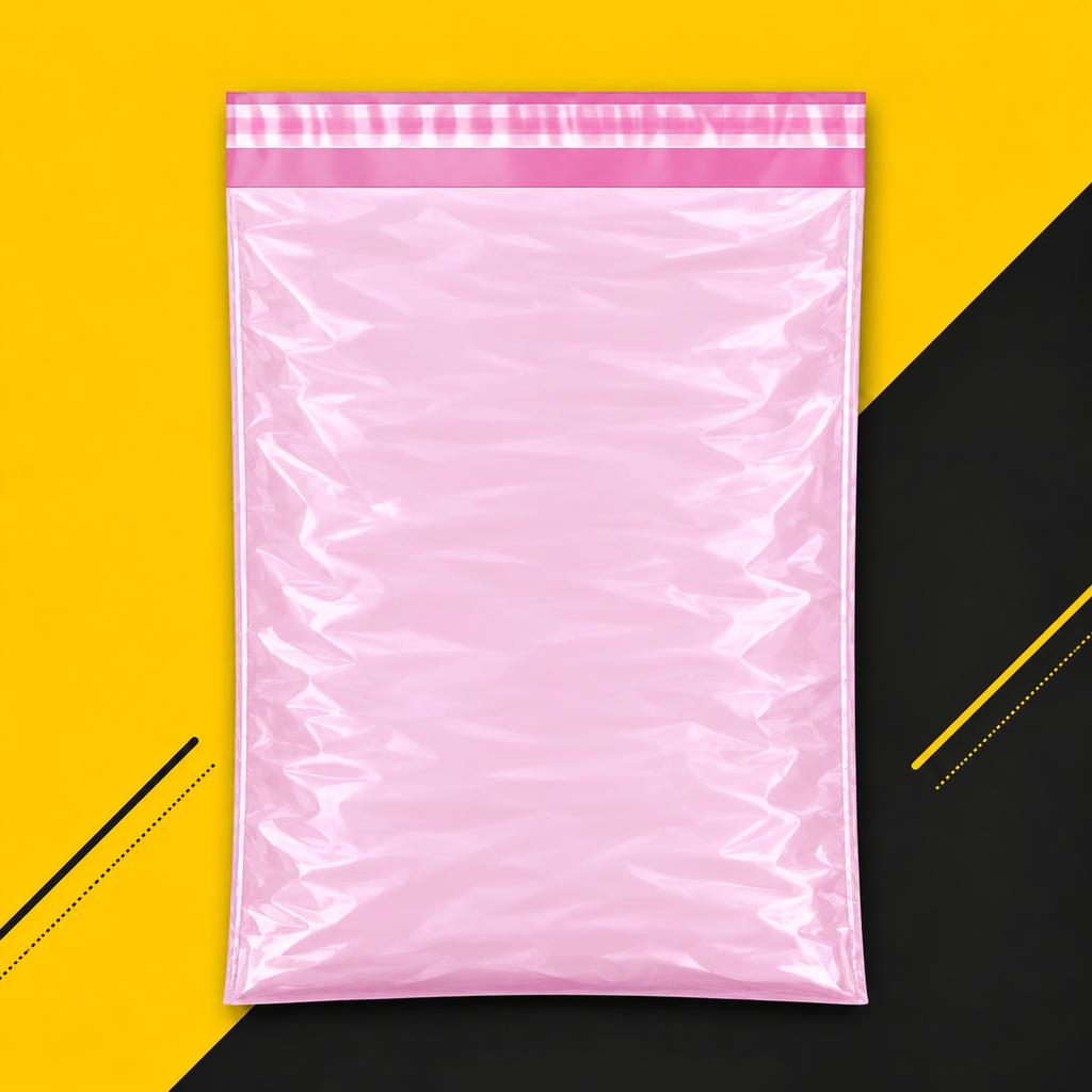 Bolsa rosa para envíos